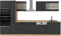 Produktbild: Küchenzeile Vicco R-Line Anthrazit Landhaus/Goldkraft Eiche 350 cm , AP Eiche, Model 53648