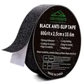 Produktbild: CHUANGSEED Schwarzes Anti-Rutsch-Band Selbstklebend 2.5cm x 10,6m High Grip Anti-Rutsch-Klebeband, Antirutsch Klebeband Wasserfest Treppe Anti Rutsch Streifen für den Innen- und Außenbereich