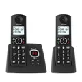 Produktbild: ALCATEL F530 Voice Duo - Schnurloses Festnetztelefon DECT mit Anrufbeantworter - Großes Display - Freisprechfunktion - Anrufblockierungsfunktion - 2 Direktwahltasten - 2 Mobilteile - Schwarz
