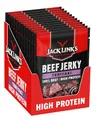 Produktbild: Jack Links Beef Jerky Teriyaki – 12er Pack (12 x 25g) – Trockenfleisch Eiweiß Snacks - High Protein Snack für Gym, Fitness, Outdoor - American Food für Menschen - Dörrfleisch Chips aus Rind Fleisch
