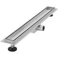 Produktbild: LuxeBath Duschrinne 70cm 2in1 Befliesbar Extra Flach Silber Doppelseitige