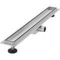 Produktbild: Luxebath - Duschrinne 70cm 2in1, Befliesbar, Extra Flach, Edelstahl, Silber, Doppelseitige Bodenablauf, Komplettset Bodenbefestigung, Duschablauf, Siphon Mit Geruchsstop, Haarsieb, Ablaufrinne Dusche