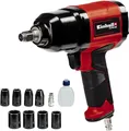 Produktbild: Einhell Druckluft-Schlagschrauber TC-PW 340 (max. Drehmoment 340 Nm, Links-/Rechtslauf, gummierter Griff, inkl. 8 Stecknüsse, Ölflasche (leer), Stecknippel)