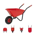 Produktbild: Kinderschubkarre uni rot 40 kg 20L Kunststoffwanne Vollgummirad Schiebkarre