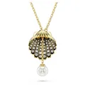 Produktbild: Swarovski Idyllia Y-Anhänger, Weiße, Vergoldete Damenhalskette mit Muschel-Motiv, Strahlenden Swarovski Kristallen und Kristallperle