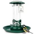 Produktbild: WILDLIFE HOME Körner Futtersäule mit XL Futterteller, Grün I Vogelfutterspender