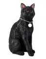 Produktbild: Schwarze Katze H 40 cm groß Dekofigur Gartendeko Tierfigur Gartenfigur Figur