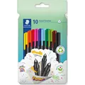 Produktbild: Staedtler triplus fineliner 334 Dreikantiger Fineliner Kartonetui mit 10 Stück, sortiert (10 Farben, 10 x) (334 C10)