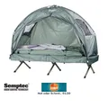 Produktbild: Semptec Camping Liege: 4in1-Zelt mit Feldbett, Sommer-Schlafsack und Matratze