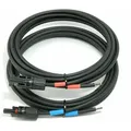 Produktbild: Solarkabel 6mm2 Schwarz Profi-verbindungskabel Mit Stecker Für Laderegler Solarmodule Verteiler Gak 1m - 6mm2