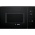 Produktbild: BOSCH Einbau-Mikrowelle BEL554MB0, Grill, Mikrowelle, 25 l, Extraschnelles Auftauen, Aufwärmen und Zubereiten schwarz