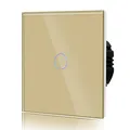 Produktbild: Touch Lichtschalter aus Glas, Modern Schalter Unterputz, Wandschalter mit LED...