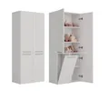 Produktbild: MAGOWA Badkommode Badezimmerschrank NEL Duo H174 cm x B60 cm x T30 cm (Stabil, langlebig & pflegeleicht), Platzsparendes Multitalent