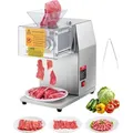 Produktbild: VEVOR Fleischschneider, 850 W, 250 kg/h, Edelstahl, 5 mm Dicke, elektrischer Allesschneider, geeignet für Restaurants, Supermärkte - Silber