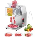 Produktbild: VEVOR Fleischschneidemaschine Fleischschneider 850 W 250 kg/h kommerzielle Fleischschneidemaschine aus Edelstahl 5 mm Dicke, elektrischer