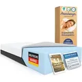 Produktbild: Sara Gelschaum Matratze 180x200 cm – 16 cm nanocell® Gel-Schaum – H3 Härtegrad – Atmungsaktiv – Abnehmbarer Bezug 240g/m2 – Waschbar bis 60°C