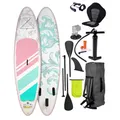 Produktbild: BRAST® SUP Board Lady | Aufblasbares Stand up Paddle Set für Frauen | 300cm viele Modelle | inkl. Sonderzubehör | 2in1 Paddel Kajak-Sitz Action-Cam-Halterung Fußschlaufe Pumpe Rucksack | Pastell 300