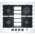 Produktbild: Bosch - Gaskochfeld Serie 6 weiß 60 cm PPP6A2M90