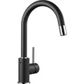 Produktbild: Blanco - Mida s - Küchenarmatur, mit ausziehbarem Anschluss, Anthrazit/Chrom 521455