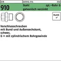 Produktbild: Din 910 Verschlussschraube Vg 3/8' Stahl 5.8 Galvanisch Verzinkt Ask Mit Bund 50 Stk