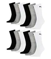 Produktbild: PUMA unisex Sportsocken Tennissocken Freizeitsocken Sport Crew 7312 12 Paar, Farbe:Mehrfarbig, Menge:12 Paar (4x 3er Pack), Größe:35-38, Artikel:-325 white / grey / black