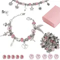 Produktbild: DIY Charm Armband Kit Geschenk Mädchen 8-12 Jahre Armbänder Selber Machen Sch...