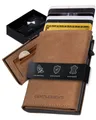Produktbild: Gentlemen's Geldbörse Cardholder - Kreditkartenetui mit Münzfach & RFID-Schutz Smart Wallet, Kleiner Geldbeutel für Herren - Herren Portemonnaie mit Scheinfach