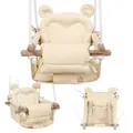 Produktbild: Tulano Hop 30 Beige | Bär Babyschaukel Kinderschaukel | Indoor Outdoor | Sicherheitsgurt | Tragfähigkeit bis 60kg | von 6 bis 36 Monaten - Beige