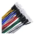 Produktbild: 50 Stücke Vorverdrahtete LED 12V 5mm 20cm Mehrfarbig Set Zubehör DIY Beleuchtung