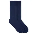 Produktbild: von Jungfeld Merino Wollsocken – Winter Thermosocken Damen & Herren, Unisex Wandersocken warm | 1 Paar (DE/NL/SE/PL, Numerisch, 36, 40, Regular, Regular, Dark Blue)
