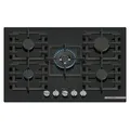 Produktbild: Bosch Serie 6 PPQ7A6I40, Schwarz, Integriert, 75 cm, Gaskochfeld, Gehärtetes Glas, 5 Zone(n) - Schwarz