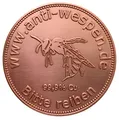 Produktbild: Anti-Wespen Schreck Biene Untersetzer Medaille Abwehr Kupfer Gesundheit Schutz Deckelchen
