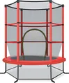 Produktbild: COSTWAY Ø140cm Gartentrampolin mit Sicherheitsnetz, Trampolin bis 45kg belastbar, Indoor-/Outdoortrampolin für Kinder ab 3 Jahre