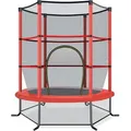 Produktbild: Costway - 140cm Gartentrampolin mit Sicherheitsnetz, Trampolin bis 45KG belastbar, Indoor-/Outdoortrampolin für Kinder ab 3 Jahre Rot