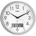 Produktbild: Mebus Wecker 19422 Funk-Wanduhr silberfarben