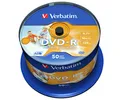 Produktbild: Verbatim DVD-R 16x Matt Silver 4.7GB, 50er Pack Spindel, DVD Rohlinge bedruckbar, 16-fache Brenngeschwindigkeit & Hardcoat Scratch Guard, DVD-R Rohlinge printable, DVD leer