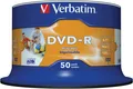 Produktbild: Verbatim DVD-R 16x Matt Silver 4.7GB, 50er Pack Spindel, DVD Rohlinge Bedruckbar