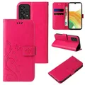 Produktbild: Handy Tasche für Samsung Galaxy A33 5G Handyhülle Blumen Buch Klapp Cover Pink