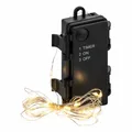 Produktbild: LED Lichterkette Batterie Außen Timer Draht silber 20 Micro LED warmweiß 1,9m
