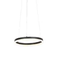 Produktbild: Qazqa Pendelleuchte Anello, Dimmbar, LED fest integriert, Extra-Warmweiß, QAZQA Hängeleuchte, integrated, Schwarz, Aluminium, Modern