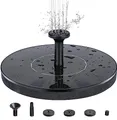 Produktbild: Fontana Solare, Pompa Solare per Stagno con 4 Fontane in Stile, Pompa Solare per Fontana Galleggiante per Vasca da Giardino per Uccelli 13 cm