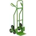 Produktbild: TRUTZHOLM Treppenkarre pannensicher Stahl 120 kg 118 cm hoch mit Sicherheitsgriffen Treppensackkarre in grün