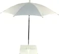 Produktbild: WDMT Tischschirm Weiß Sonnenschirm Balkon | Sonnenschirm | Ständer | Ampelschirm | Regenschirme | Schatten Tuch | beschwerter Sonnenschirmständer