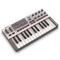 Produktbild: Akai Professional MPK Mini IV USB-C MIDI Keyboard Controller für Anfänger und Produzenten – MPC Drum Pads, Pitch- & Modulationsräder, Lernprogramme, Musikproduktionssoftware mit 1000+ Sounds, Grau