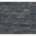Produktbild: A.S. Création Vliestapete Steinmauer in Schieferoptik Schwarz 10,05 m x 0,53 m