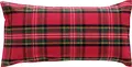 Produktbild: Erwin Müller Kissenbezug, Kissenhülle Flanell buntgewebt rot Größe 40x80 cm - hautsympathisch, atmungsaktiv, samtweich, 100% Baumwolle, mit Knopfverschluss