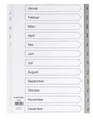 Produktbild: 5er Set 12-teiliges Register/Trennblätter aus PP für DIN A4 mit Monaten Jan-D...