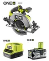 Produktbild: Ryobi 18 V Akku-Handkreissäge RCS18BL-0  Mit 1x4,0 Ah +Ladegerät