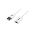 Produktbild: StarTech.com USB2.0 A Verlängerungskabel - Stecker / Buchse - USB-Verlängerungskabel - USB Typ A, 4-polig (M) - USB Typ A, 4-polig (W) - 3,0m (USB/USB2.0) - geformt - weiß - für P/N: USBEXTPAA1MW (USBEXTPAA3MW)