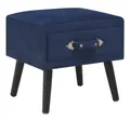 Produktbild: furnicato Nachttisch Blau 40x35x40 Samt (1-St)